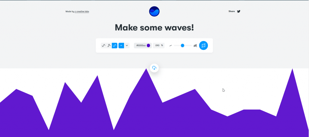 Create Svg wave object with Getwaves site
